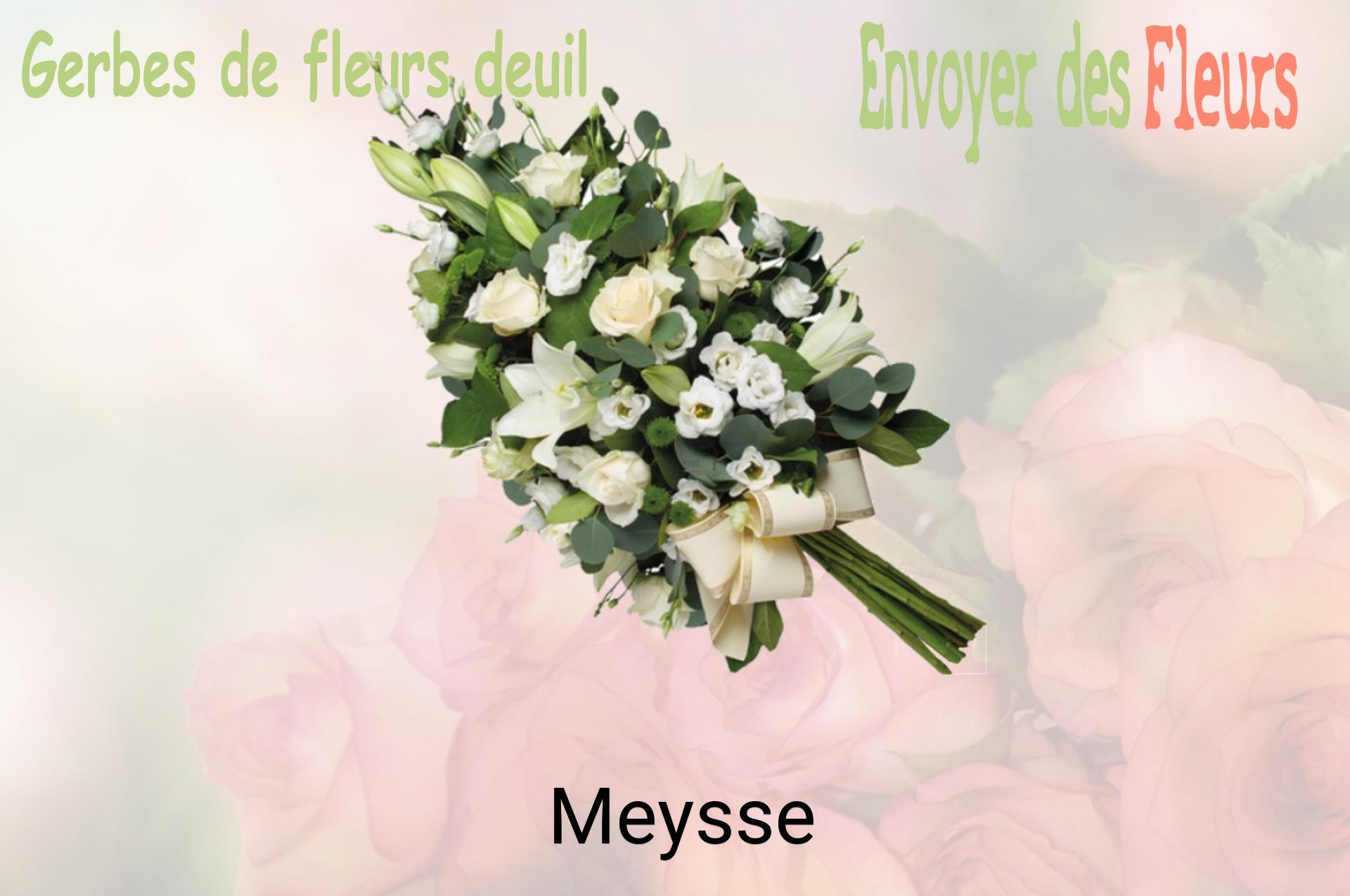 Gerbe de fleurs de deuil livrée à Meysse